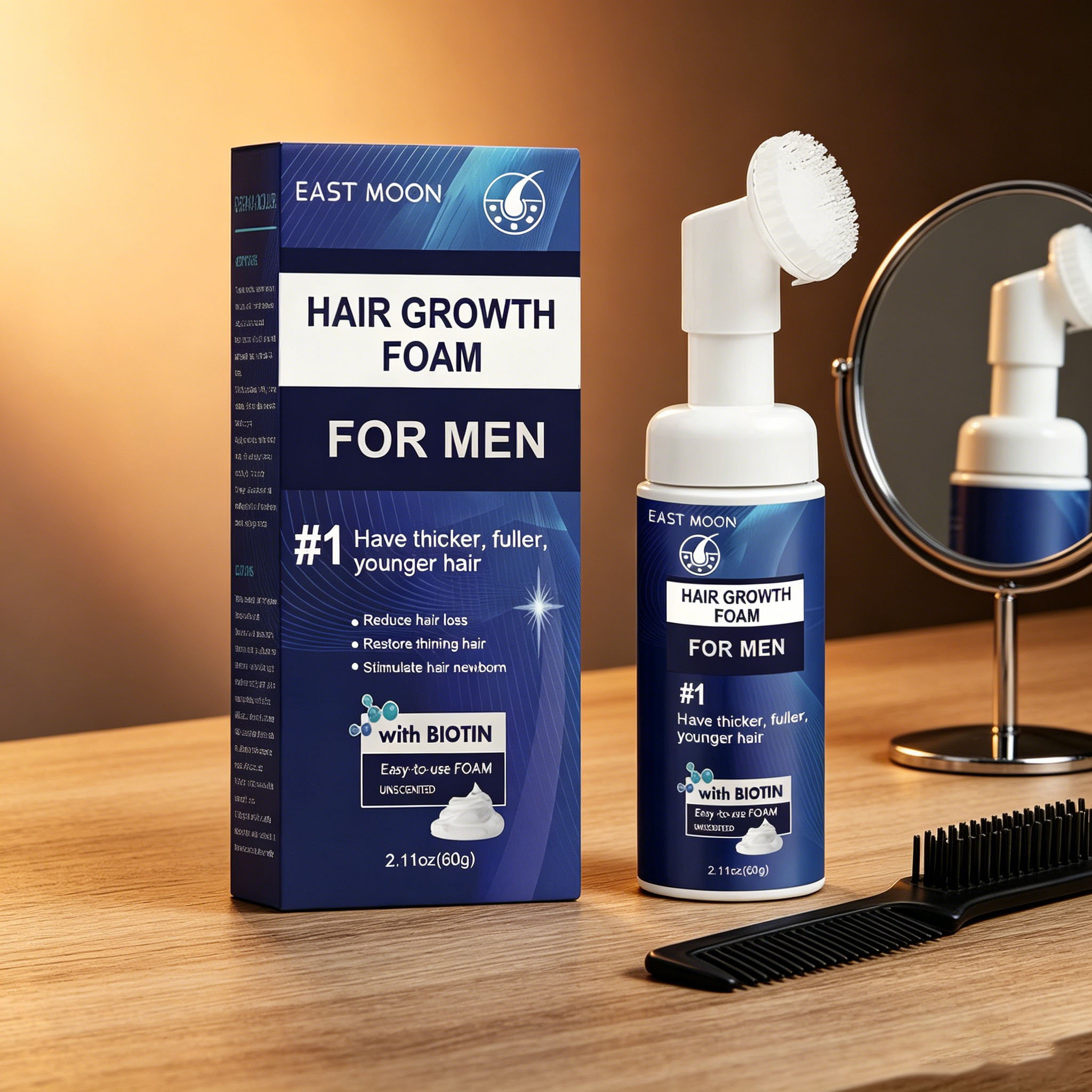 Hair Care Growth - Espuma para Crescimento Capilar com Escova