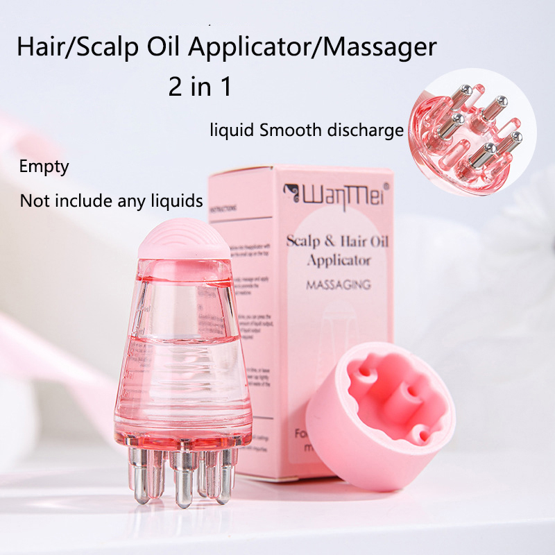 Hair Care Essential Oil - Aplicador vazio para couro cabeludo, 6ml,