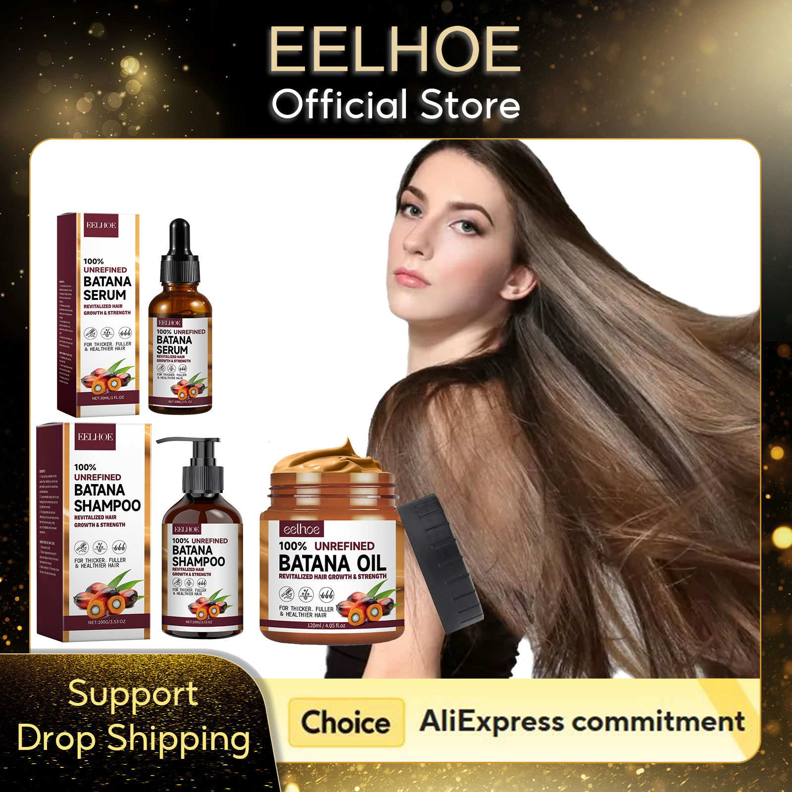 Hair Care Keratin - Eelhoe natural batana óleo hidratação profunda