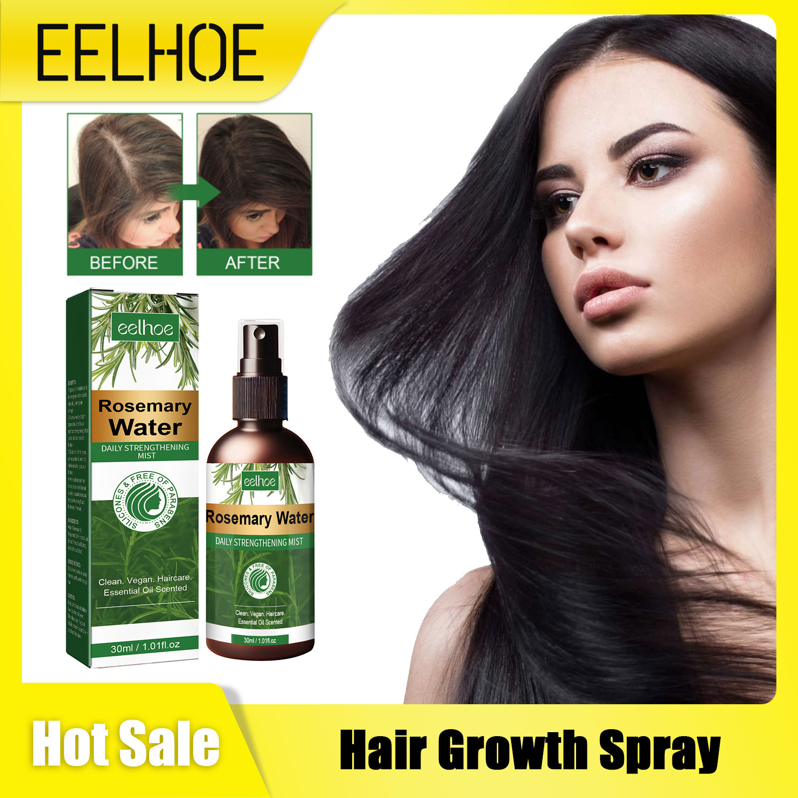 Hair Care Growth - Spray de alecrim para cabelo, tratamento
