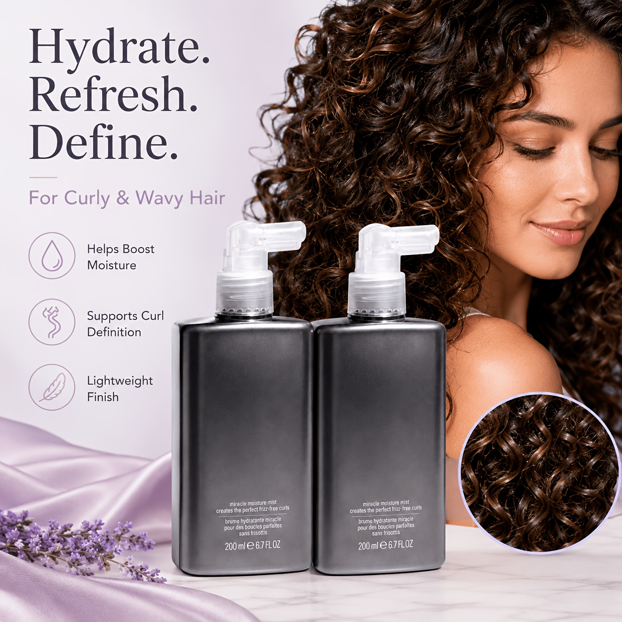 Spray Hidratante para Cabelos  - Hair Care Wavy Hair avaliação e preço