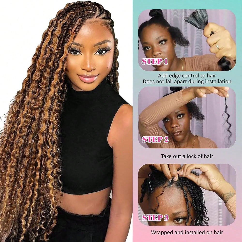 Cabelo Humano para Tranças 18  - Hair Care Wavy Hair avaliação e preço